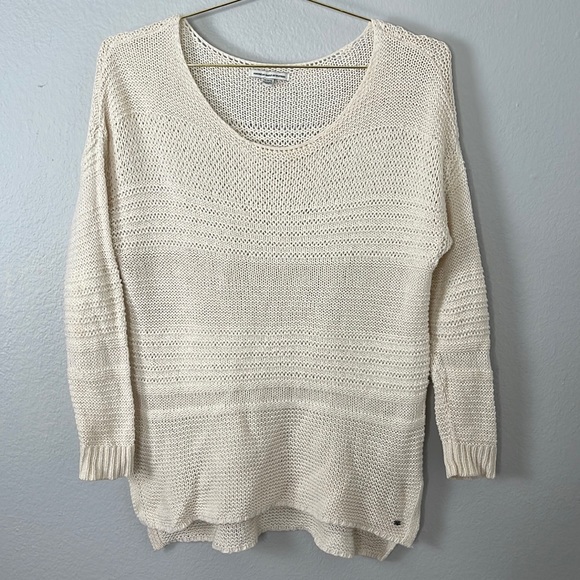 American Eagle Outfitters Sweaters - American Eagle Cream Knit Scoop Neck Sweater